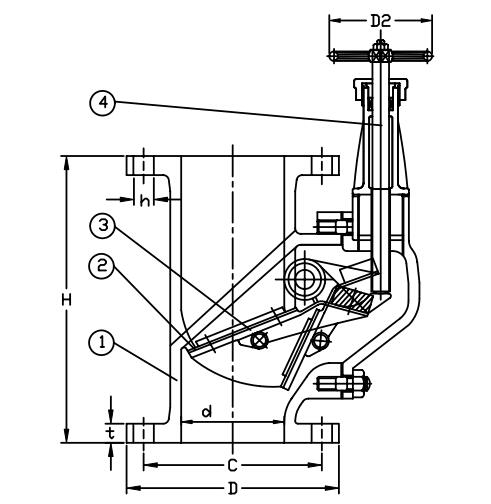 JIS F3060 Marine Vertical Storm Valve